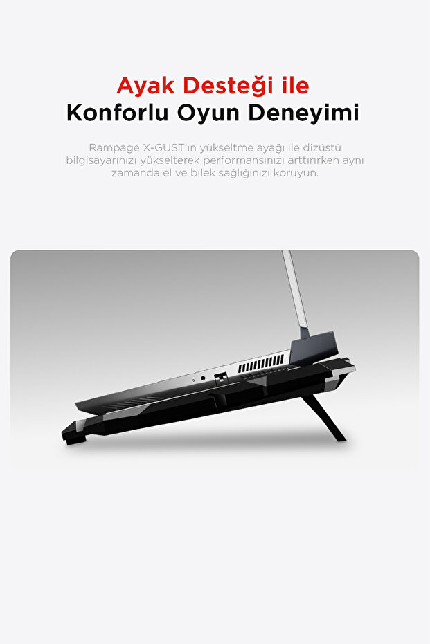 Ad-rc10 X-gust 6 Fanlı Rainbow Notebook Soğutucu Stand-siyah - 8