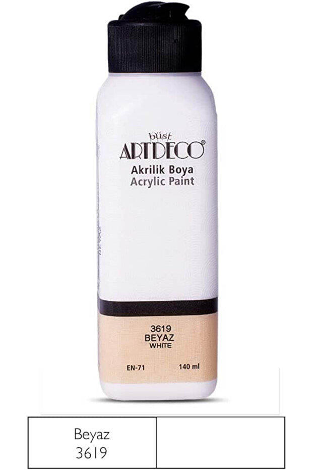 Artdeco 140ml Akrilik Boya Beyaz / 3619