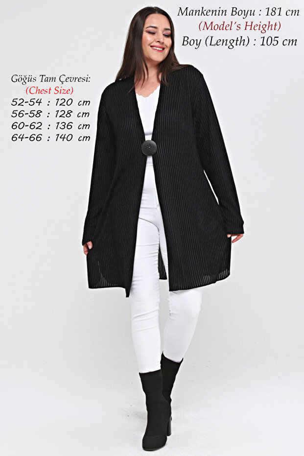 Large Size Viscose Spring and Summer Women's Mother Black Long Draped Cardigan