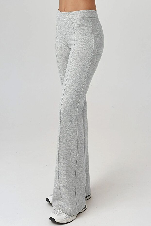 BUSEM Nervürlü Esnek Örme Flare Pantolon - 3