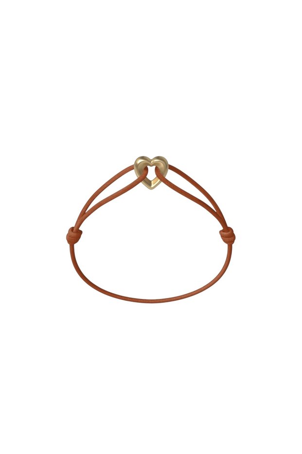 Golden Heart Cord Bracelet