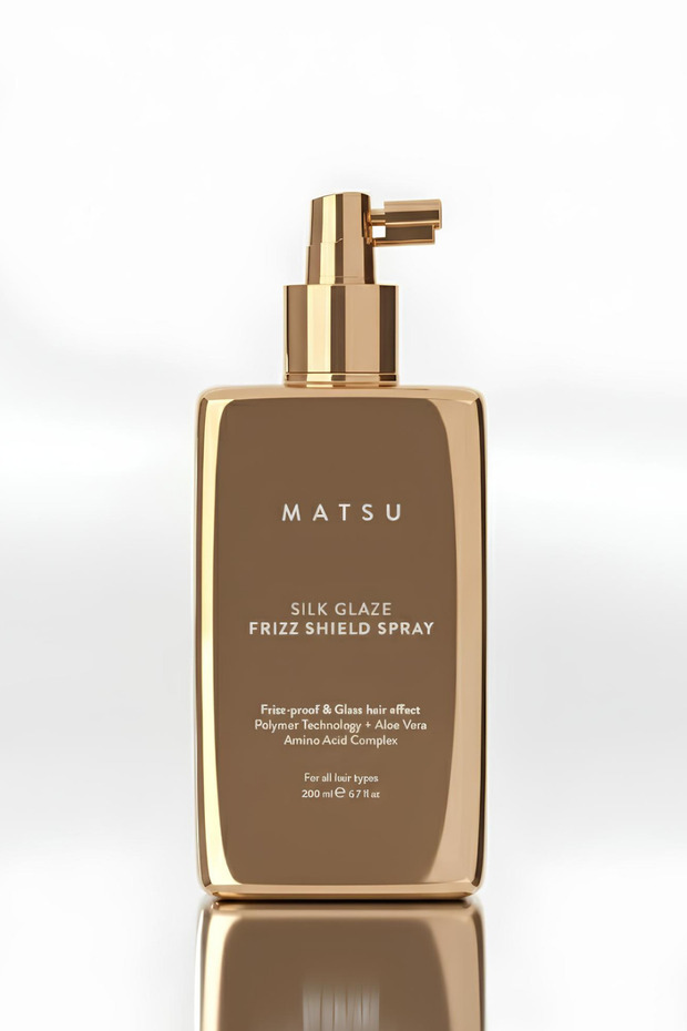 MATSU Silk Glaze Anti-Frizz Sprey 200 ml | Isı ile Aktif Koruma & Cam Parlaklığı