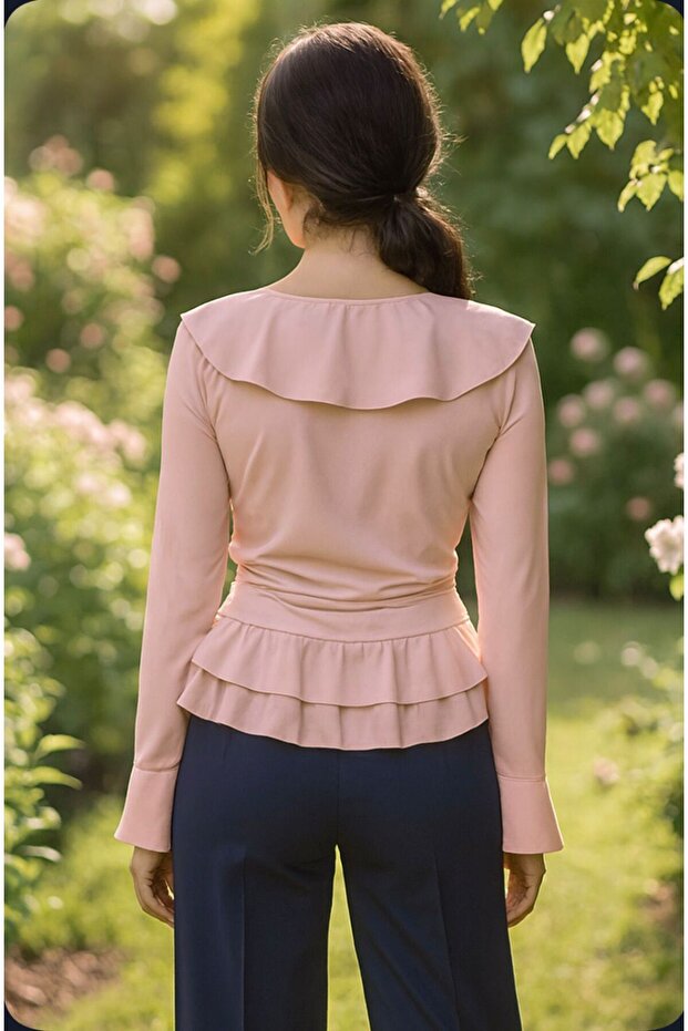 Bluza eleganta cu volane - 2