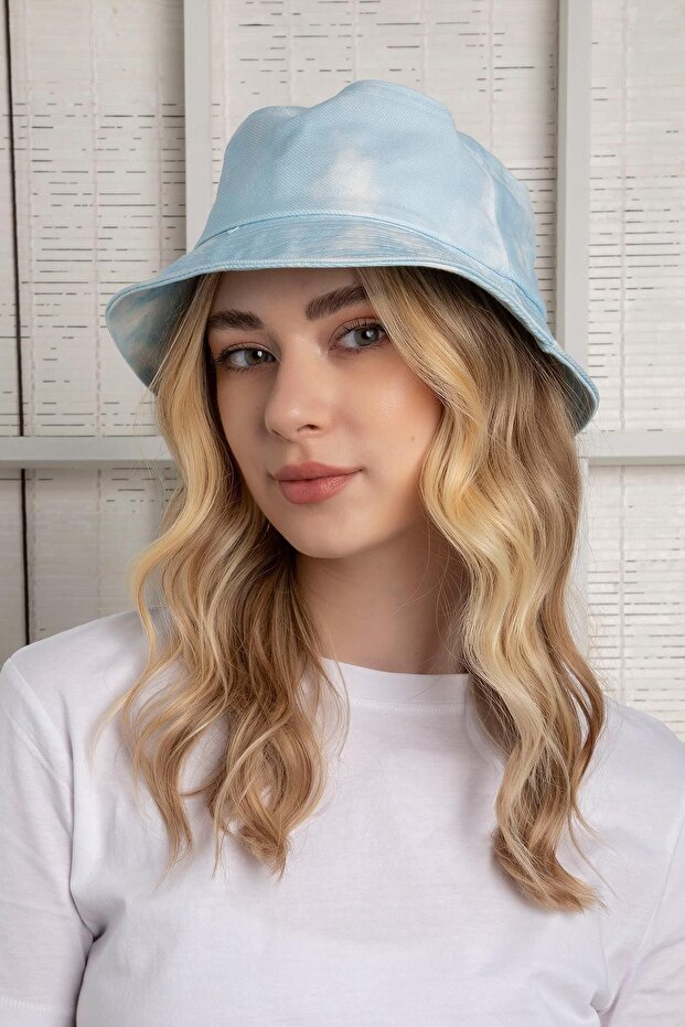 Mavi Yıkamalı Şapka - 1