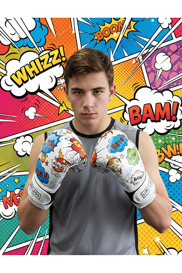 Comics White Kids & Youth Boxing Gloves