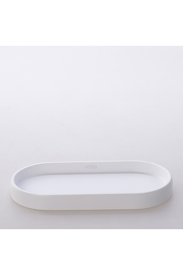 Tiny Oval Tray White - 1