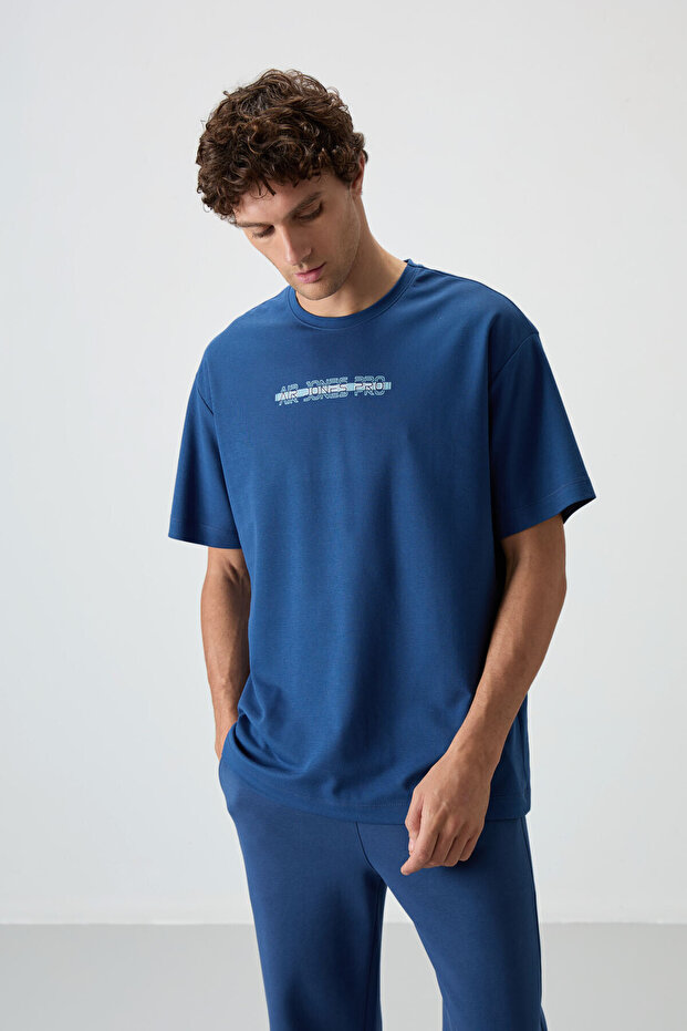 Parliament Cotton Thick Surface Textured Oversize Fit Printed Men's T-Shirt - 88365