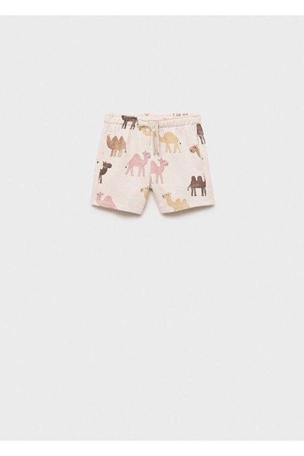 Deve desenli bermuda şort - 1
