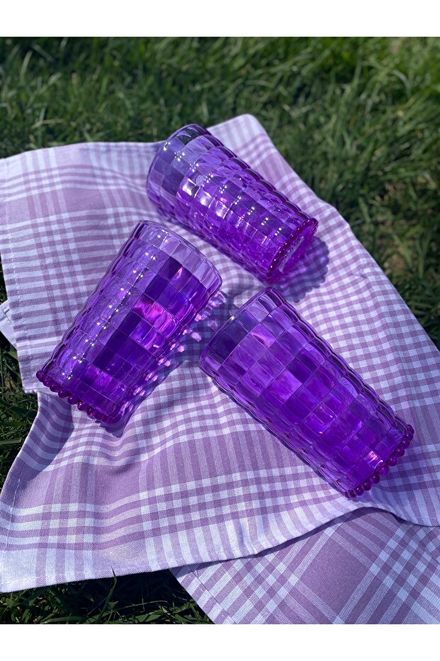 MOR UZUN AKRİLİK BARDAK - 1