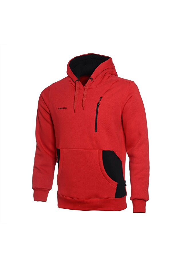 Erkek Garnili Kapüşonlu Sweatshirt - 1