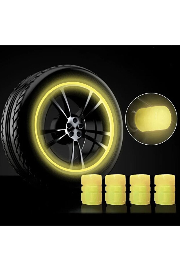 Vehicle Motorcycle Bicycle Phosphorescent Valve Cover (4 Pieces)