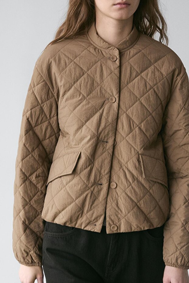 Short down bomber jacket - 4