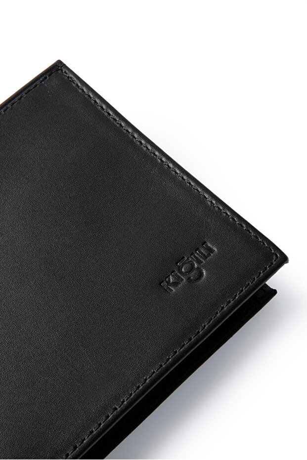 Düz Para Bölmeli Hediye Kutulu Deri Kartlık Cüzdan - 2