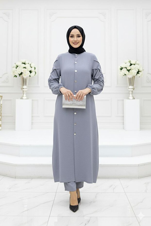 Ayrobin Fabric Women's Ayça Suit Gray