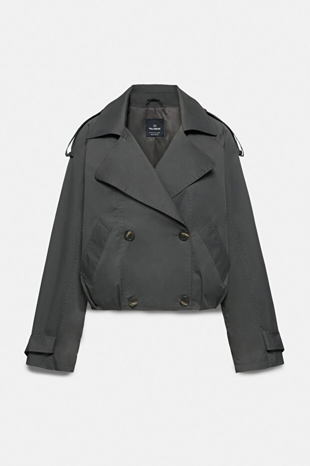 Kısa balon trençkot - 8