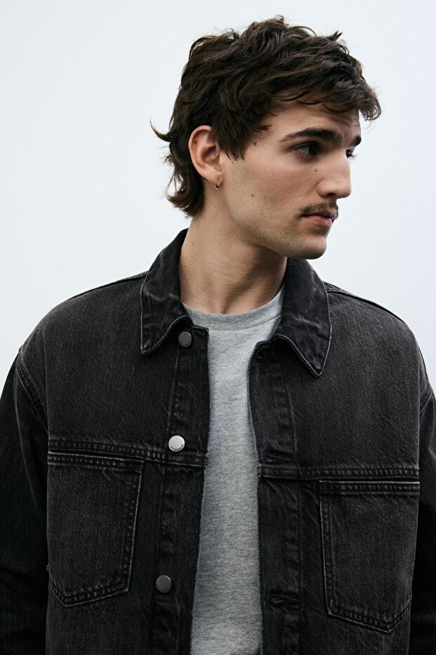 Trucker denim ceket - 6