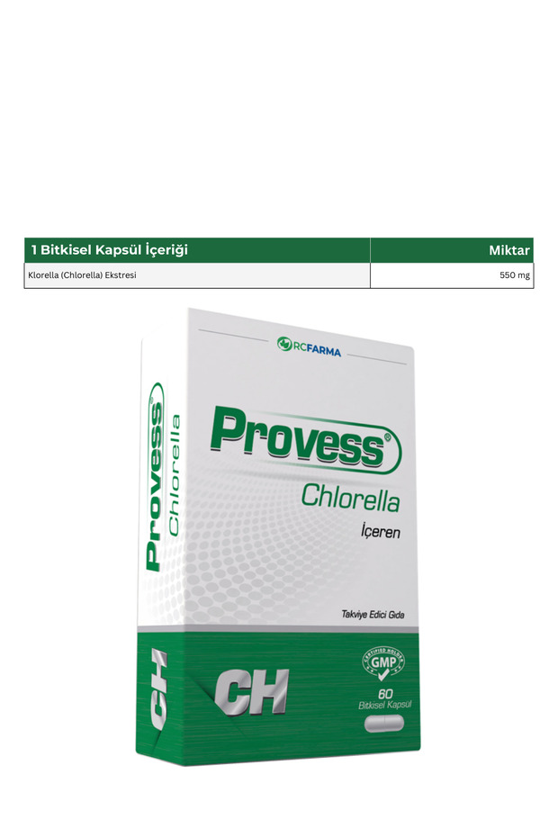 Provess Chlorella 60 Bitkisel Kapsül - 5