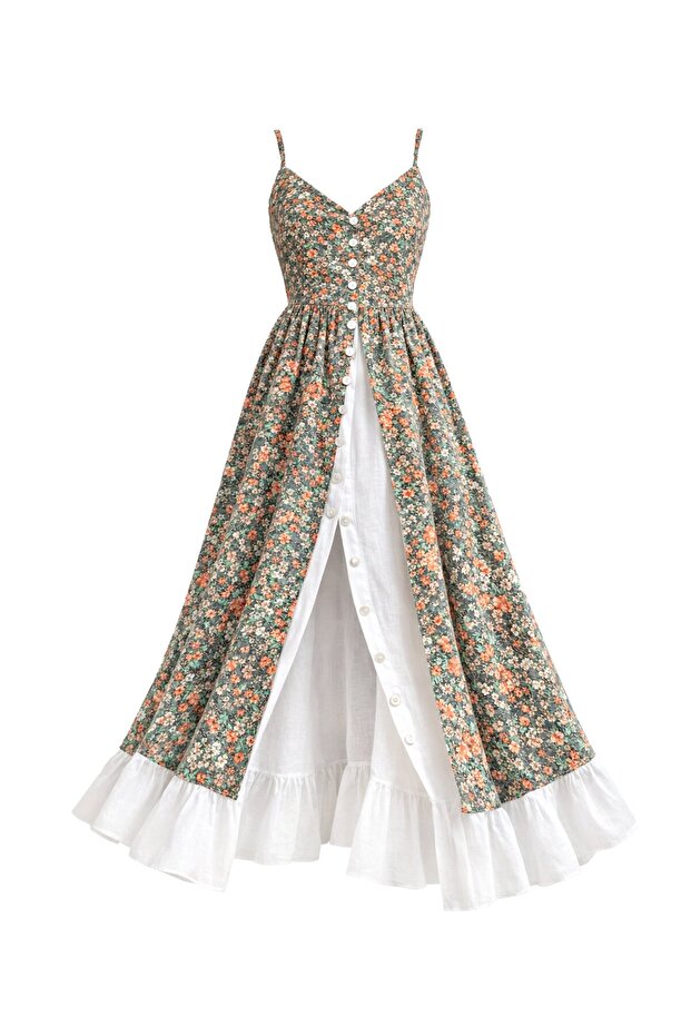 Design Victorian Countryside Green Dress