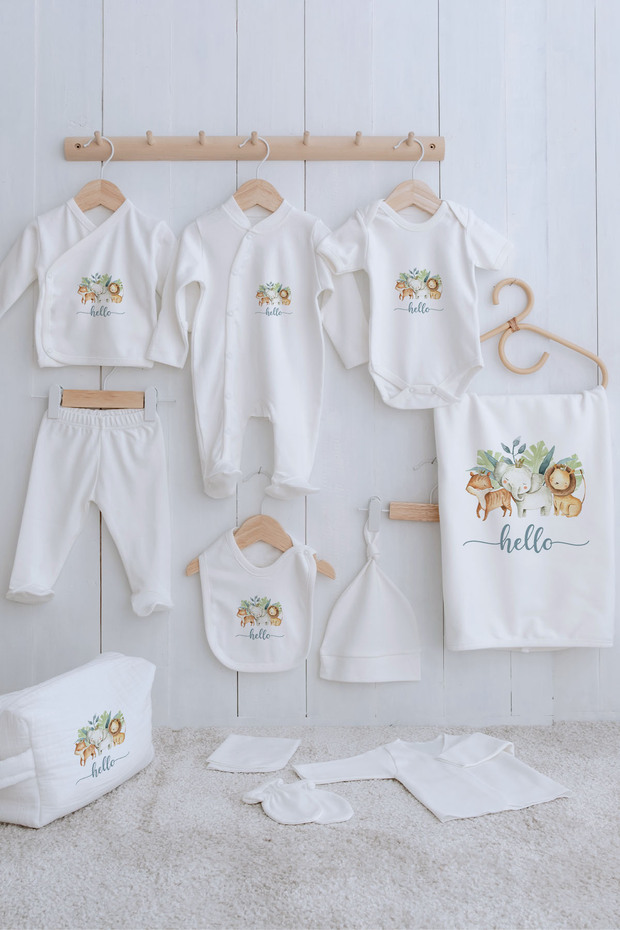 Organic 11-Piece Hospital Release - for Baby - Safari Animals