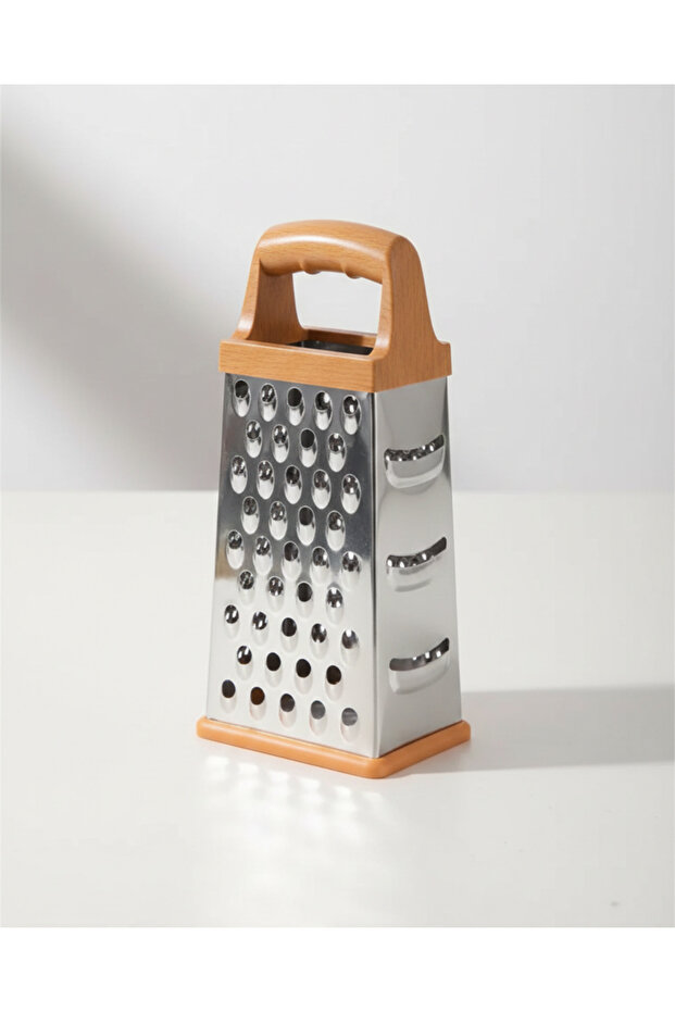 Stainless Steel 4-Sided Multifunctional Grater Slicer Wood Look