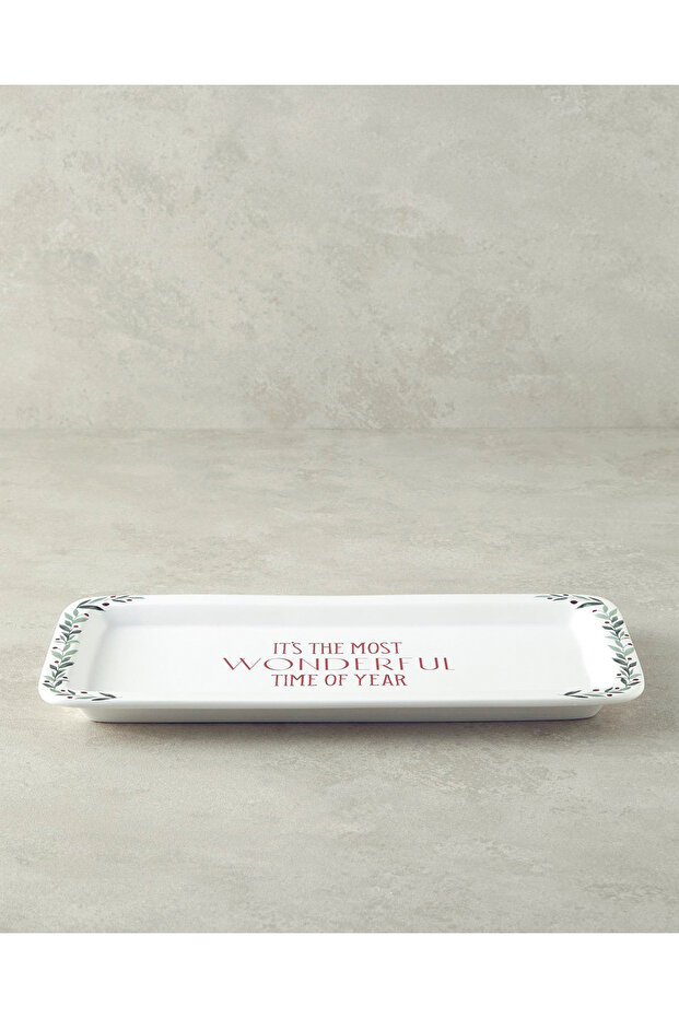 Wonderful Year Ceramic Kayak Plate 36X18 cm White