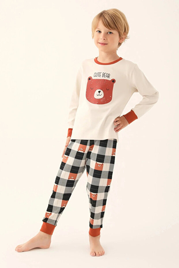 مجموعة الأب والابن المزدوجة - بيج - 1