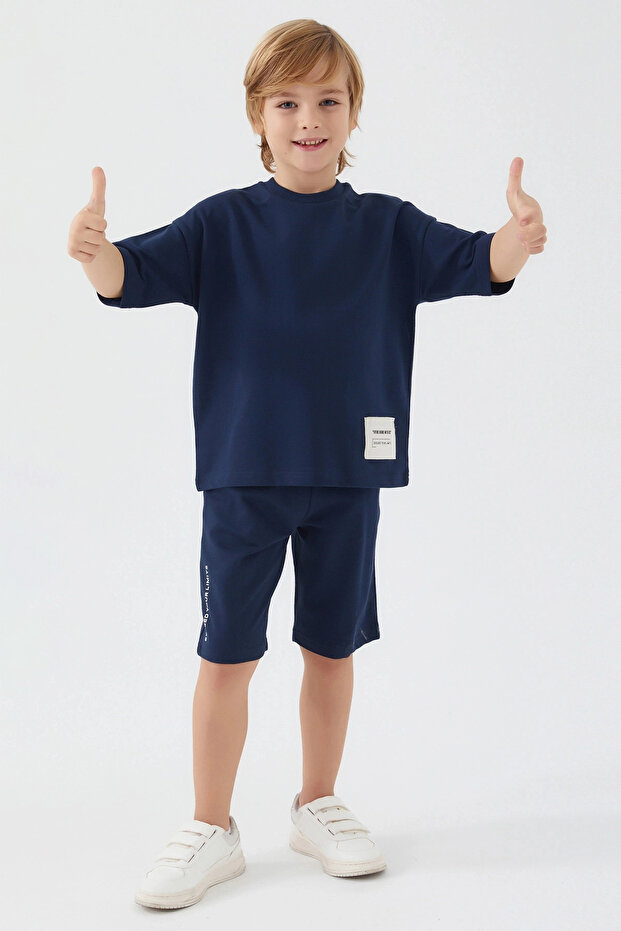 DEČAČKI BERMUDSKI SET - TAMNOMOŽDA - 1