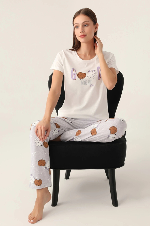 Women's Double Set - Cream - 3