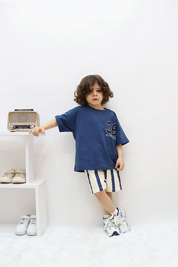 Boys' Striped Shorts Set