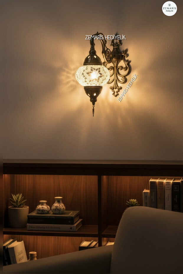 Handmade Authentic Mosaic Wall Sconce - 2