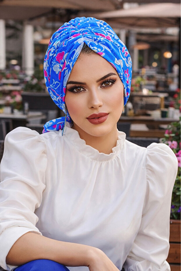 غطاء محرك السيارة مشبك منقوشة الأزرق - 1