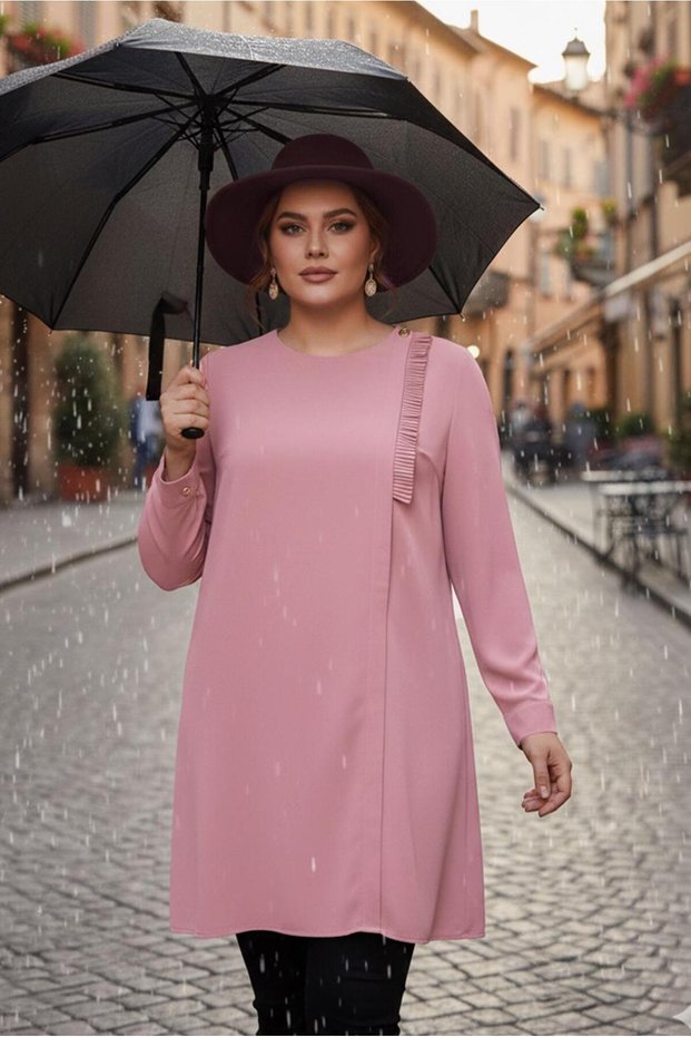 Plus Size Tunic with Pleat Detail 20402