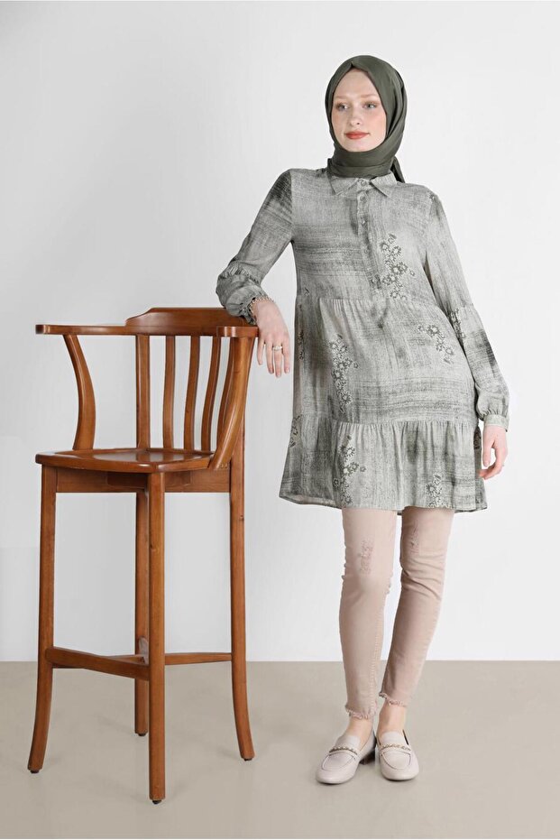 تونيك بنقشة الباتيك الزهرية 42666 - 1