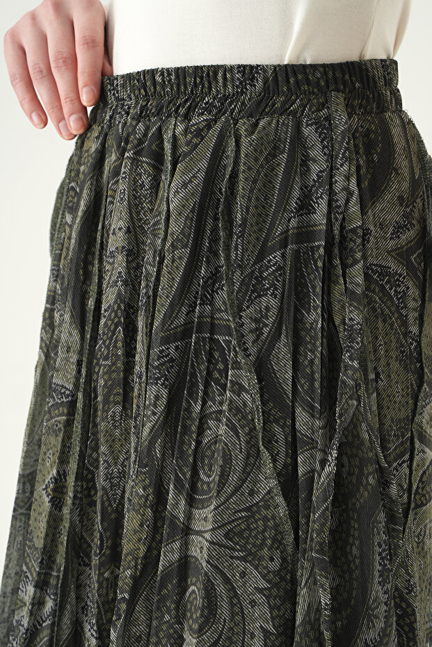 تنورة مزخرفة 8461A كاكي - 4