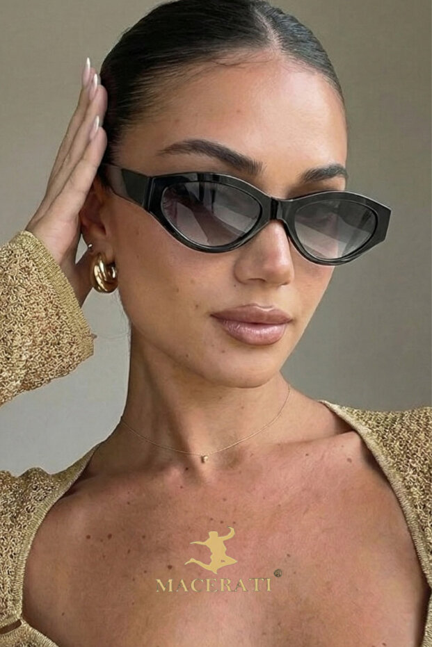 نظارات شمسية Farfalla للجنسين بإطار قطة سوداء UV400