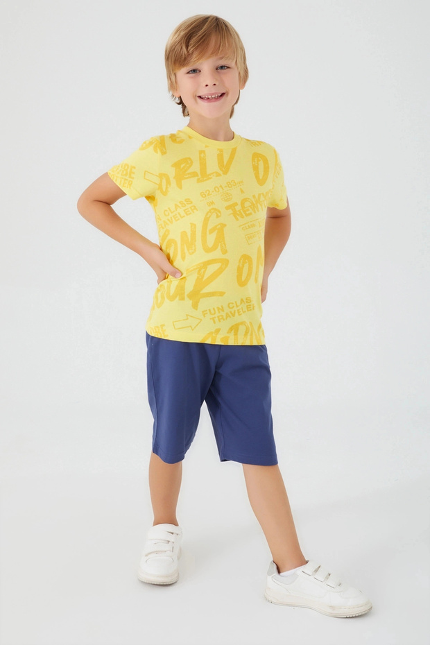 Boy's Yellow Bermuda Suit - 1