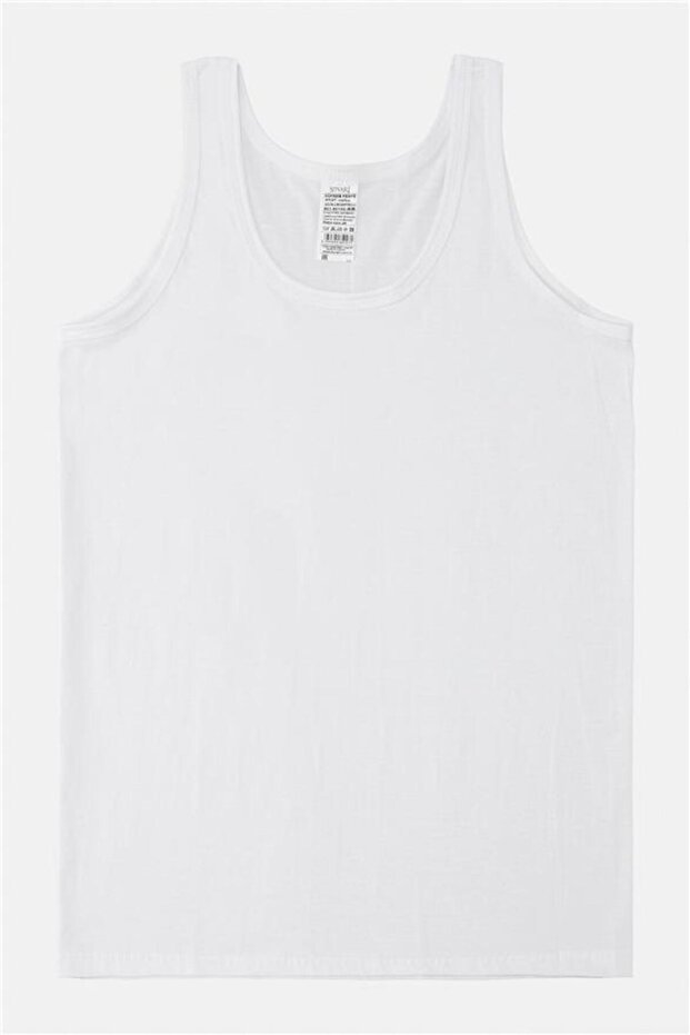 Beyaz Regular Düz Atlet - 1