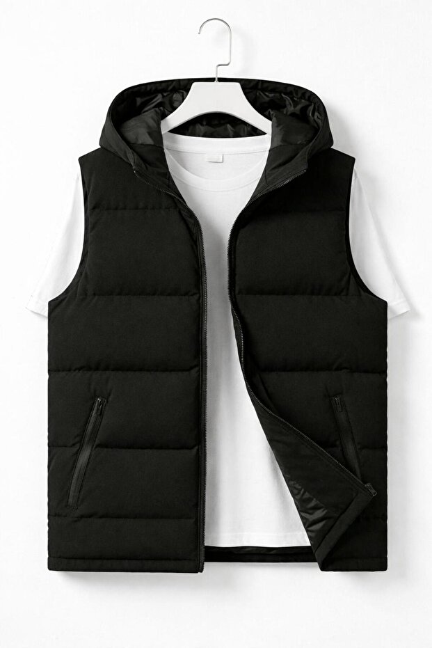 New Season Hooded Waterproof Puffer Vest