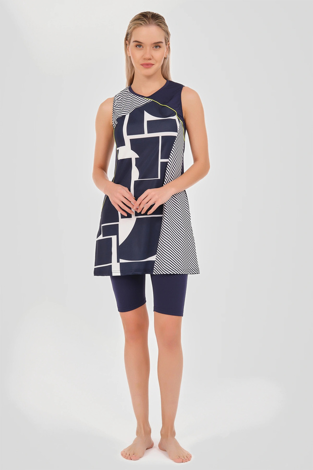 Μαγιό Patchwork Zero Sleeve Semi Covered - 1