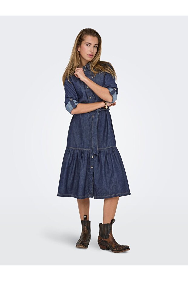 Rochie din denim ONLSEVIGNY Rochie midi - 5