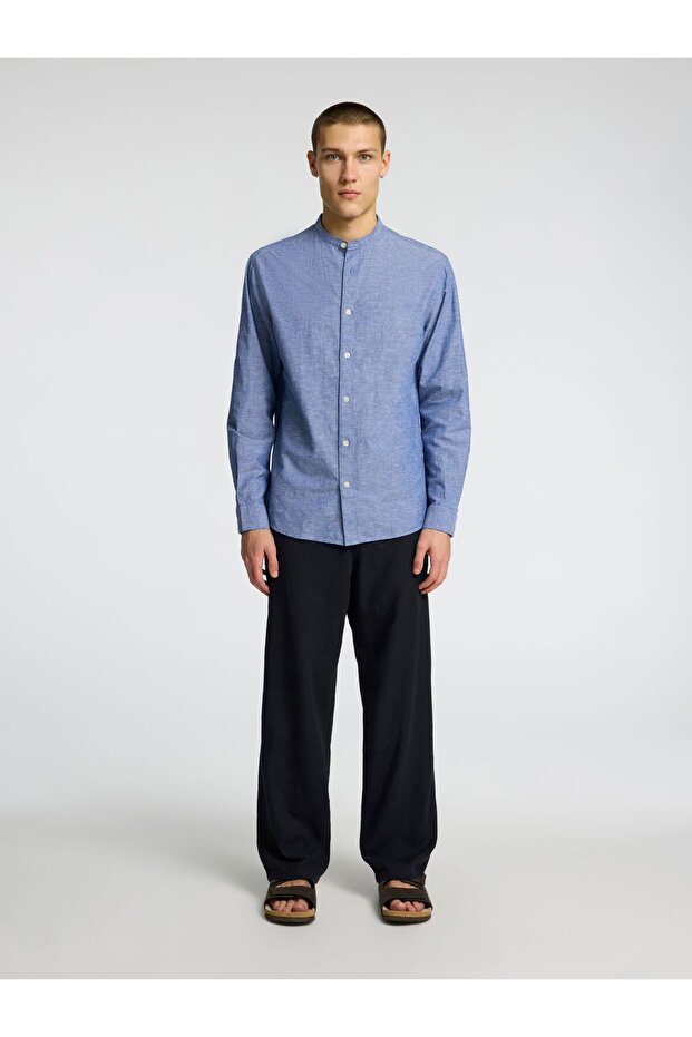 Hemd Langarm Leinenmix - 4