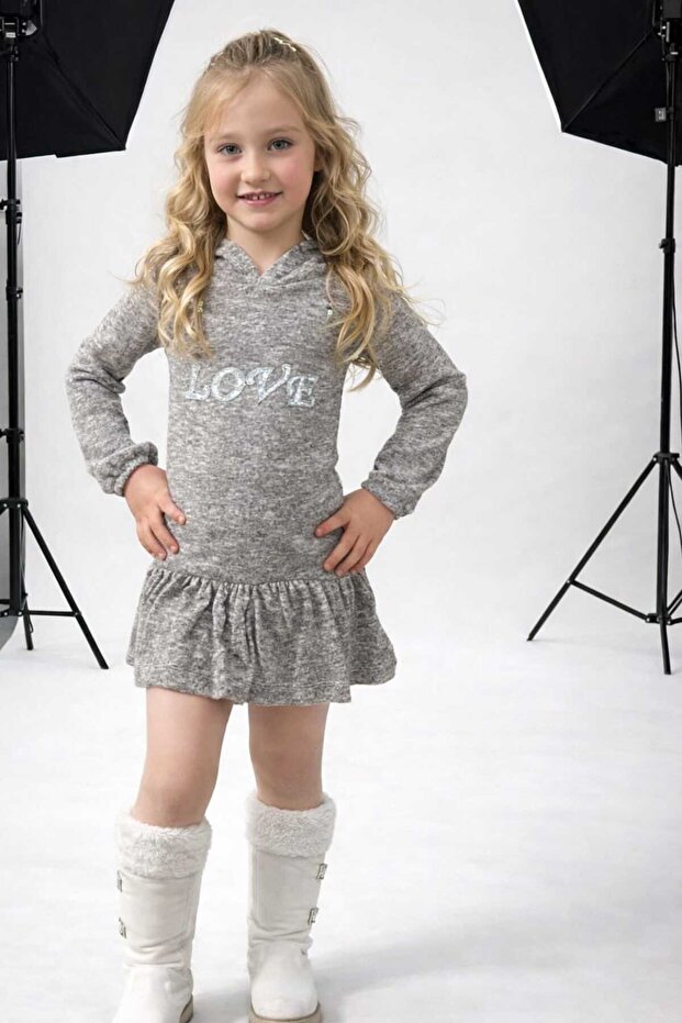 Girl's Long Sleeve Combed Cotton Dress