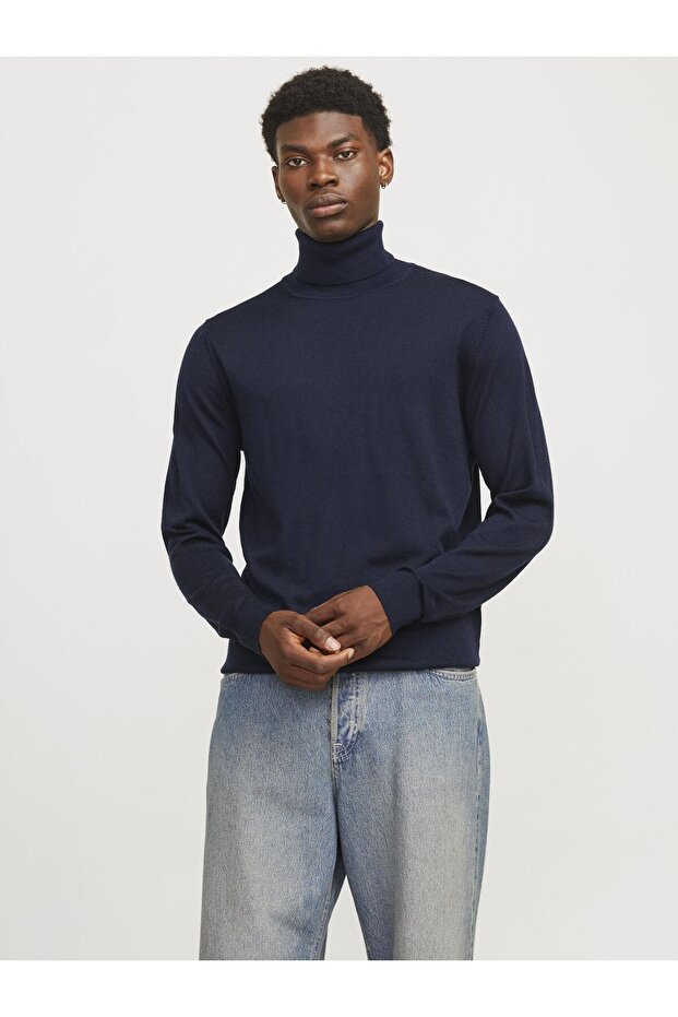 Rollkragenpullover Einfarbig Rollkragenpullover - 1