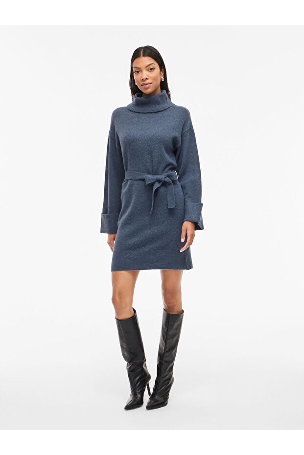 Strickkleid Taillengürtel - 5