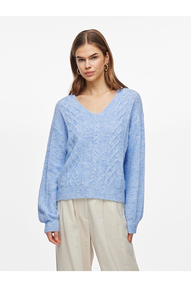 Strickpullover V-Ausschnitt - 1