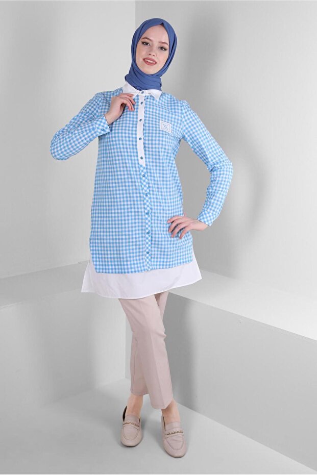 تونك منقوش بأزرار 43644 - 3