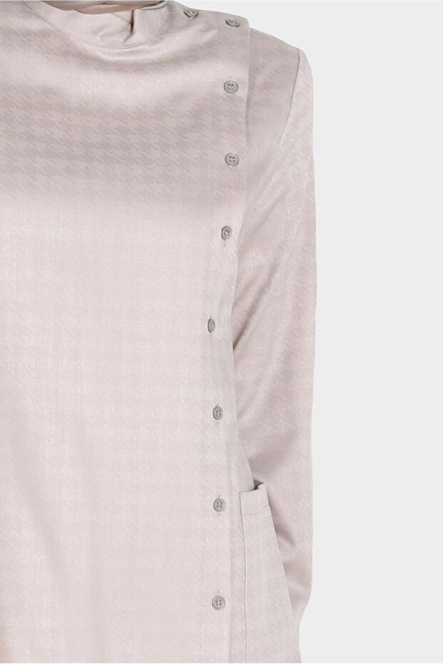 Goosebite Patterned Buttoned Tunic 42746 - 4