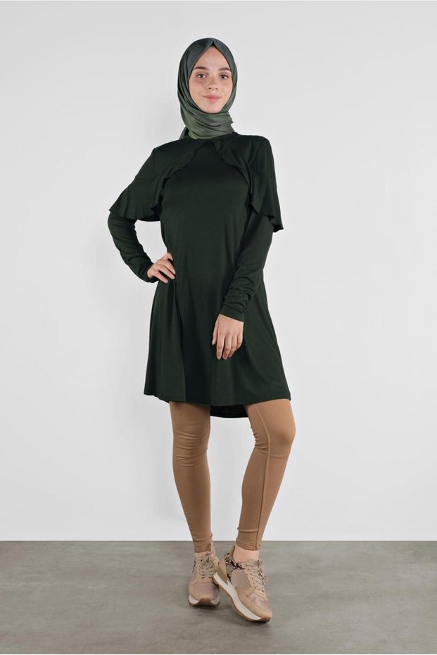 Yaka Kismi Volanli Tunic 41237