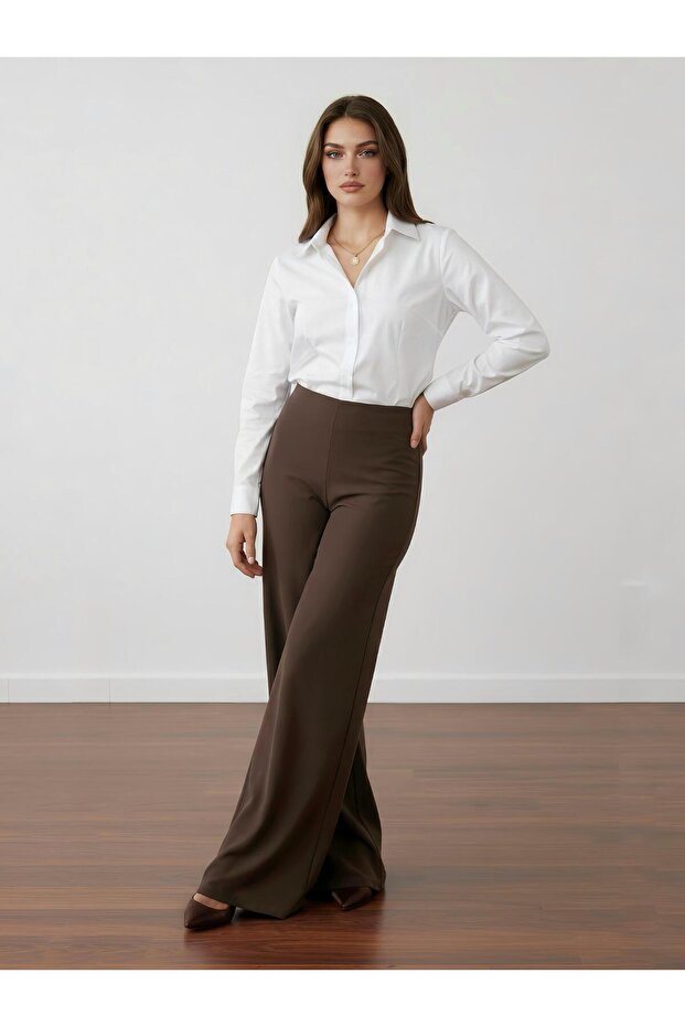 Women's Basic Hidden Button Shirt - 1