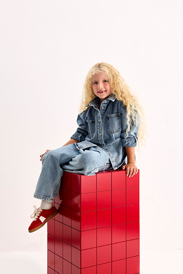 Noa Mavi Denim Gömlek - 3